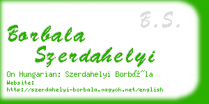 borbala szerdahelyi business card